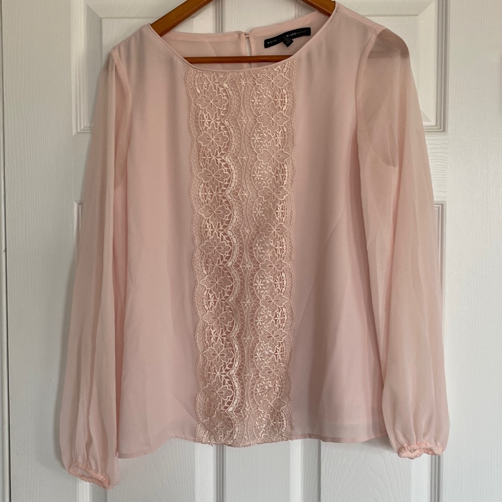 Gorgeous pink long sleeve top by White House Black Market